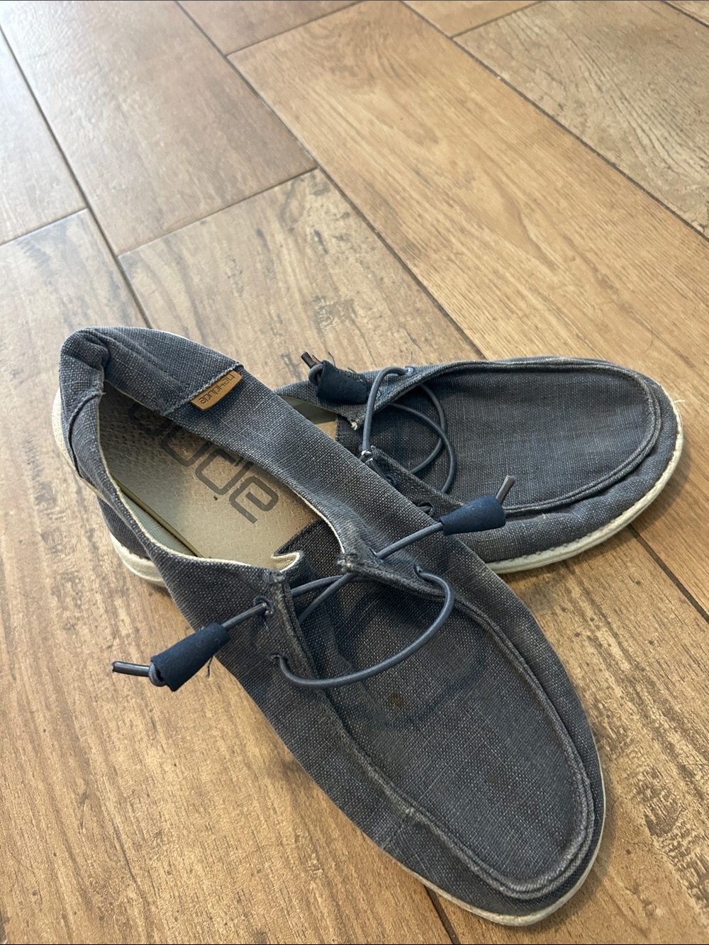 Hey Dude Wally Charcoal Gray Slip-On Casual Shoes Women’s Size 8